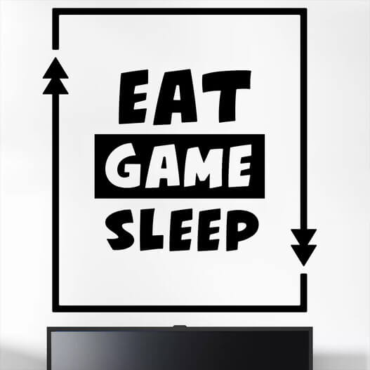 #3 Eat sleep game repeat wallsticker