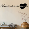 Wallsticker med teksten "Home is where the heart is"