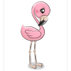 Plakat med en sød flamingo