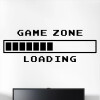 Gamer wallsticker med teksten "game zone loading"