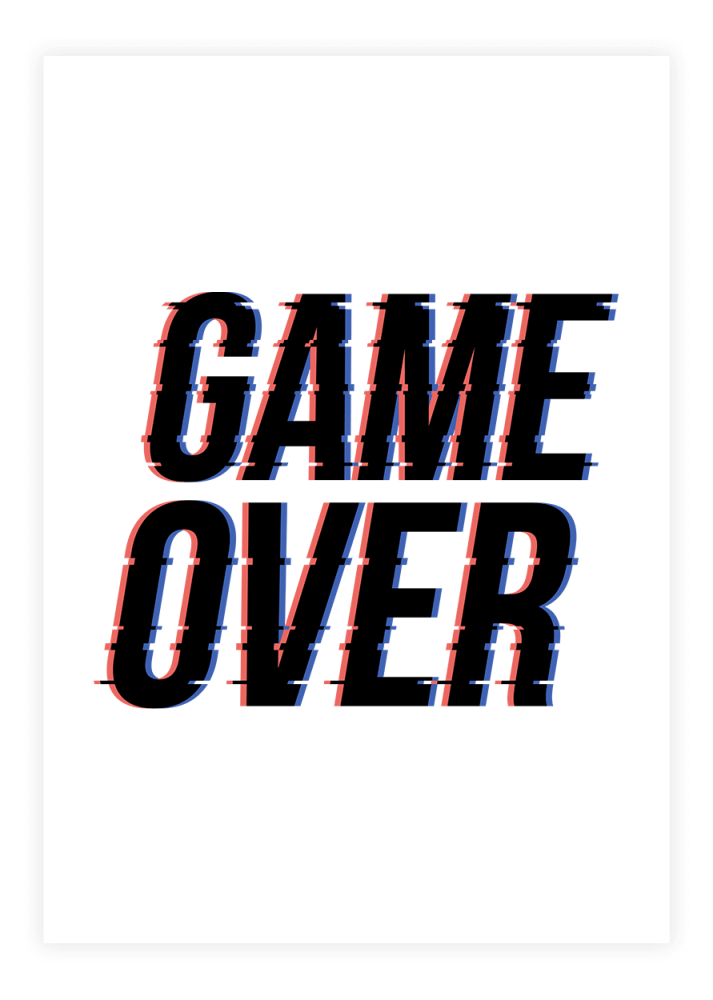 1 Game Over Plakat Fra 59 Kr