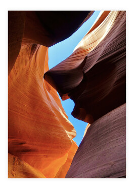 Plakat med kløfter i Antelope Canyon