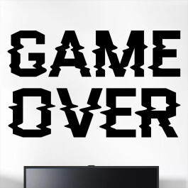 wallsticker med teksten "Game over"