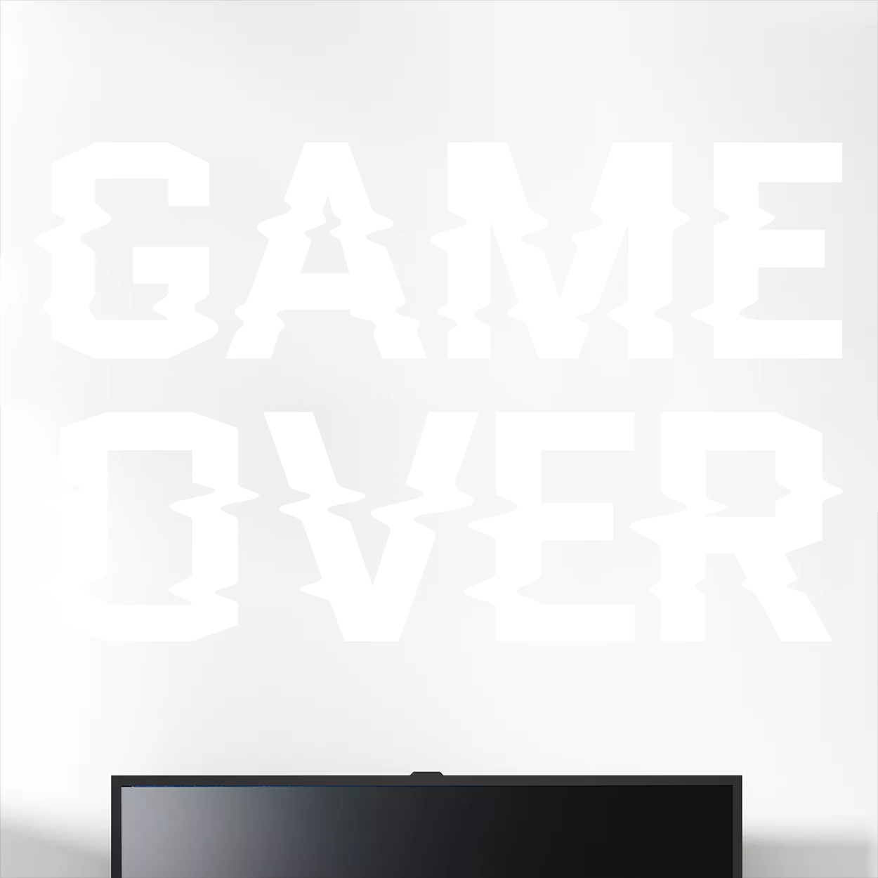 wallsticker med teksten "Game over"