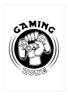 Plakat med gaming zone