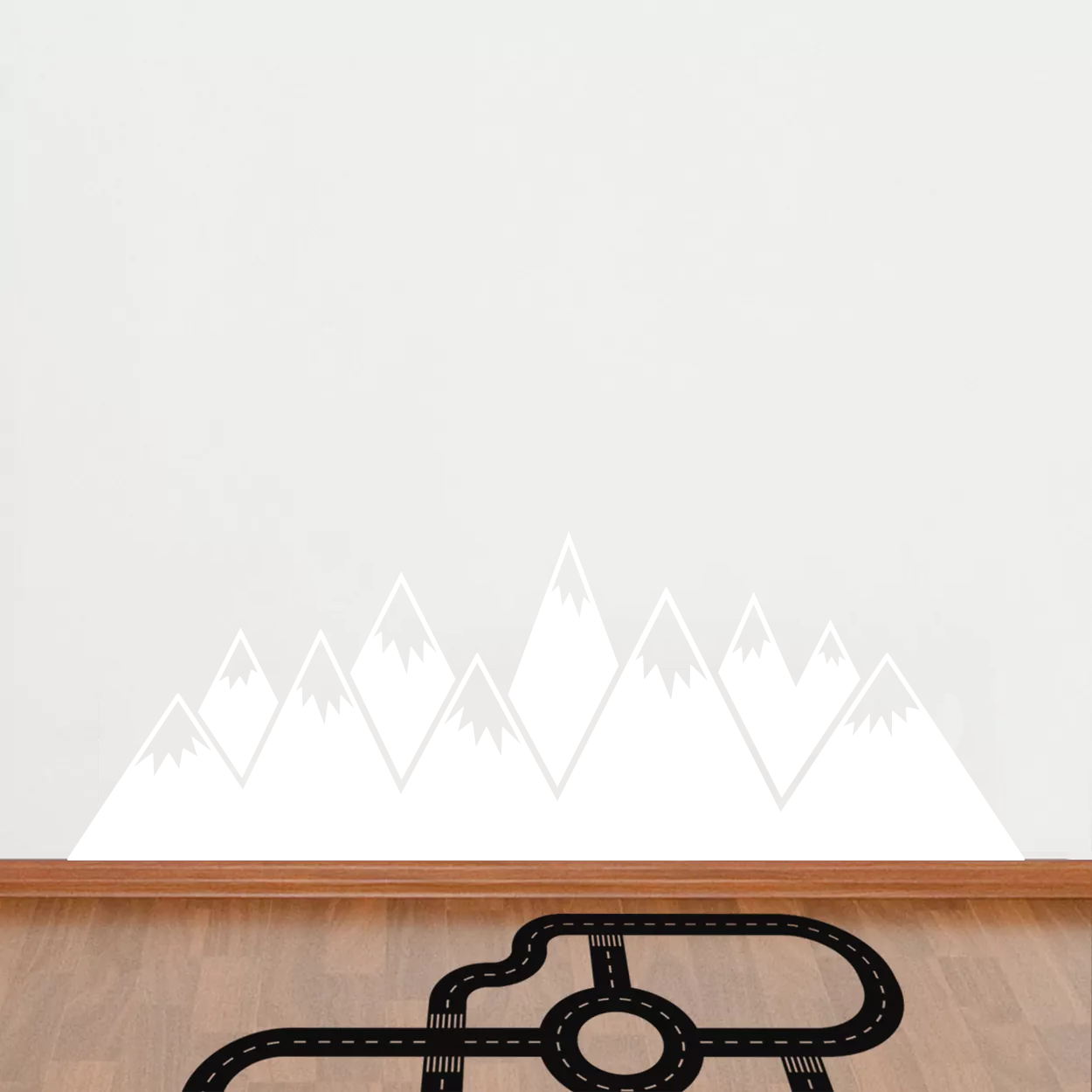 Bjerge med sne wallsticker