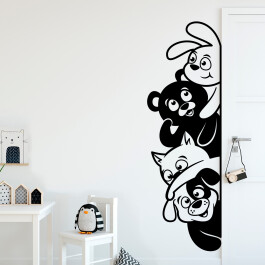 Wallsticker med dyrevenner på udkig