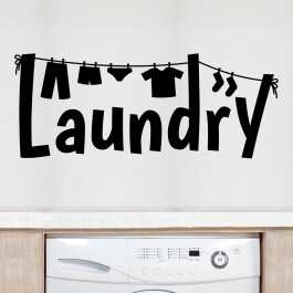 Wallsticker med laundry