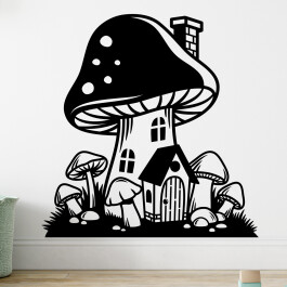 Wallsticker af et svampehus