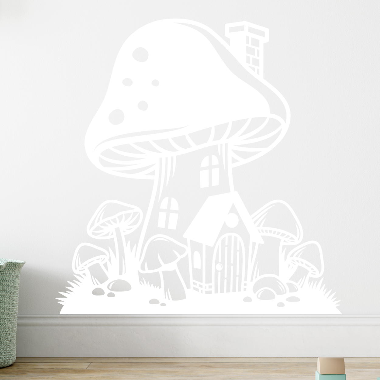 Wallsticker af et svampehus