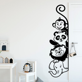 Wallsticker med vilde dyr på udkig