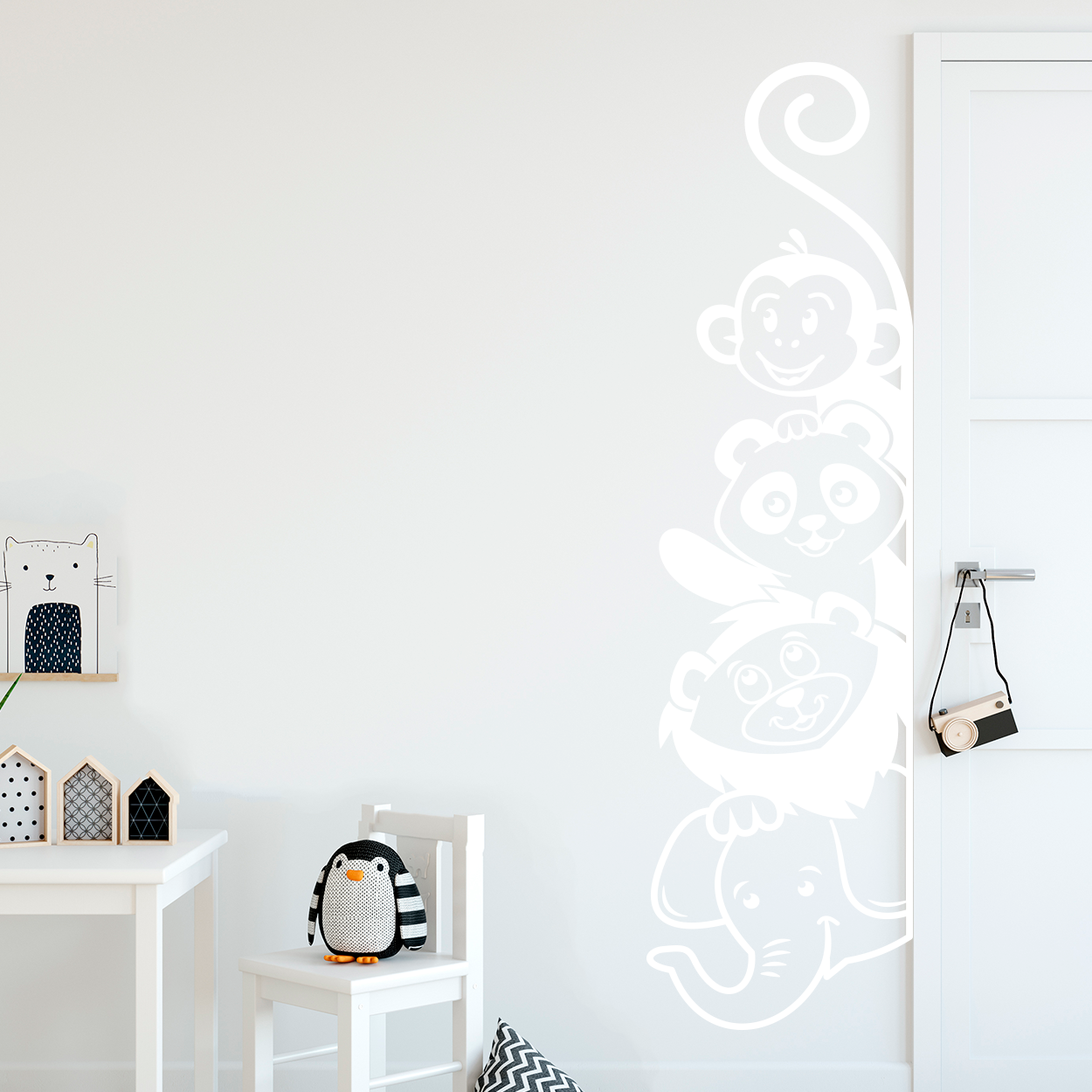 Wallsticker med vilde dyr på udkig