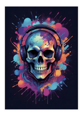 Plakat med en skull gamer