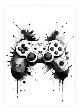 Plakat med en gaming controller