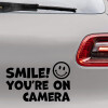 Bilsticker med #1 Smile you're on camera