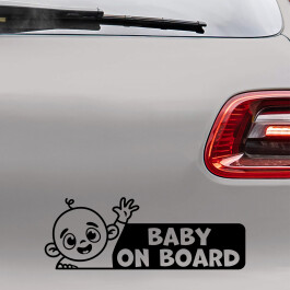 Bil sticker med teksten Baby on board