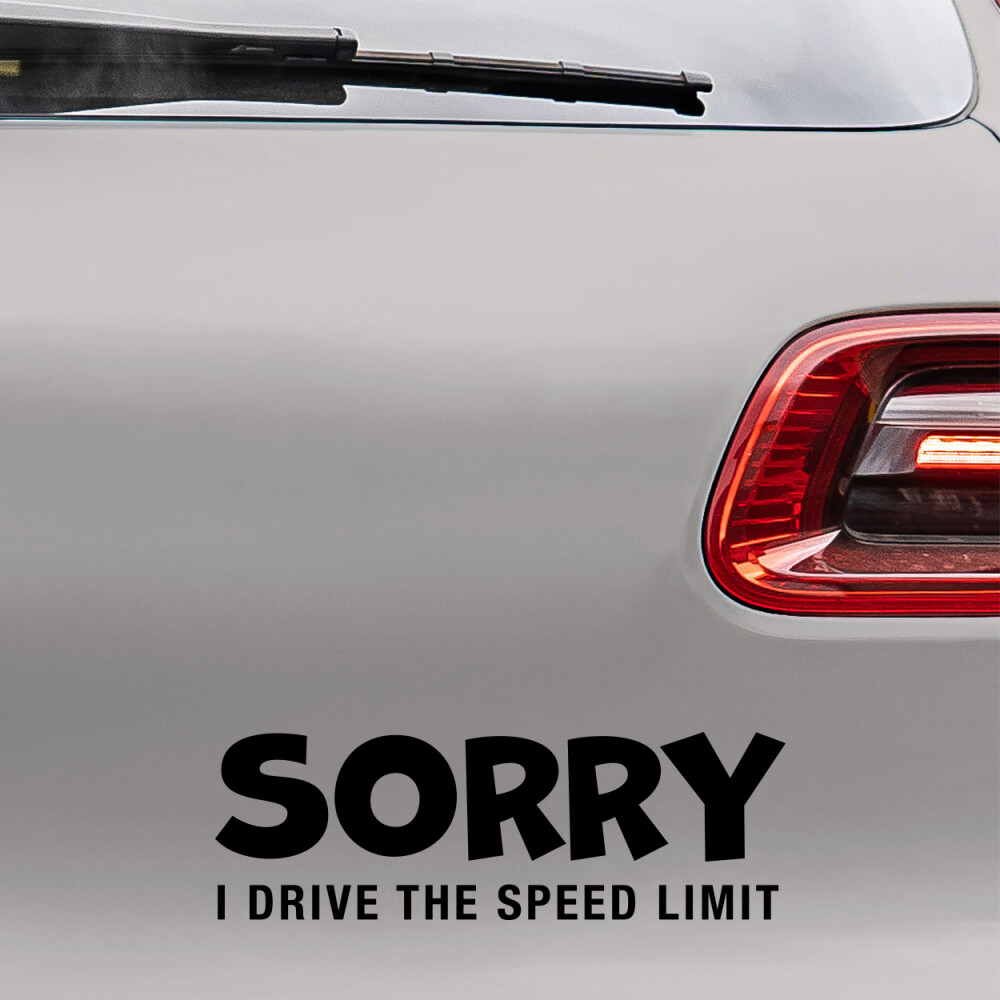 Spled Sticker I drive the speed limit - bil sticker → Fra 49 Kr.