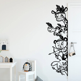 Wallsticker med indianer dyr på udkig