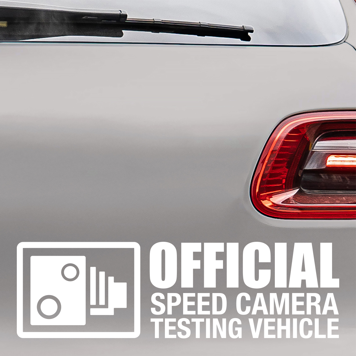 Bil sticker med Official speed camera testing vehicle