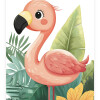 Plakat med en tropisk flamingo